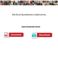 Edit Excel Spreadsheets Collaboratively