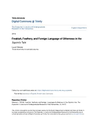 Freakish, Feathery, and Foreign: Language of Otherness in the Squire’S Tale
