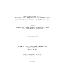 Minority Radio & Post/Colonial Identity