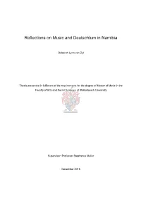 Reflections on Music and Deutschtum in Namibia
