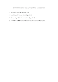 STATEMENTS RECEIVED – WECA AUDIT COMMITTEE – 16 OCTOBER 2020 1. Dick Daniel
