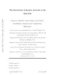 The Distribution of Basaltic Asteroids in the Main Belt