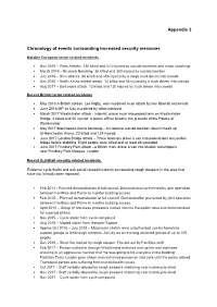 Appendix 3 Chronology of Events Surrounding Increased Security