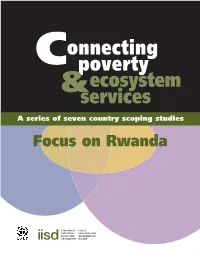 Connecting Poverty and Ecosystem Services: a Series of Seven Country Scoping Studies