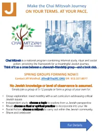Make the Chai Mitzvah Journey on YOUR TERMS. at YOUR PACE