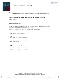 Methoxychlor As a Model for Environmental Estrogens