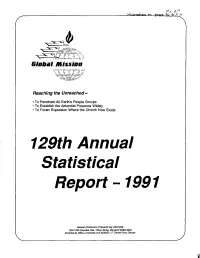 129Th Annual Statistical Report -1991