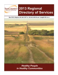 2013 Regional Directory of Services