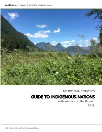 2021 Metro Vancouver's Guide to First Nation Communities