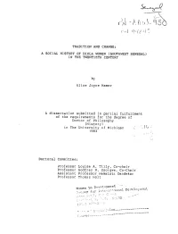 Alice Joyce Hamer a Dissertation Submitted in Partial Fulfullment of the Requirements for the Degre