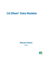 CA Erwin Data Modeler Release Notes