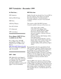 DPF Newsletter - December 1999