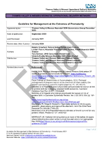 Guideline for Management at the Extremes of Prematurity