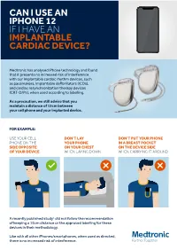 Iphone 12 and ICD's
