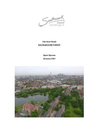 Old Kent Road BACKGROUND PAPER Open Spaces January 2021