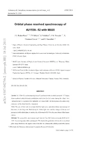 Orbital Phase Resolved Spectroscopy of 4U1538-52 with MAXI