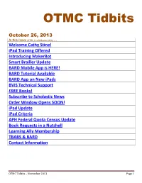 OTMC Tidbits