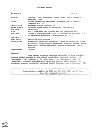 Polish Background Resources. Wilmette Public Schools District# 39