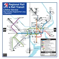 Regional Rail & Rail Transit Line Map 48X48