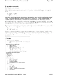 Rotation Matrix - Wikipedia, the Free Encyclopedia Page 1 of 22