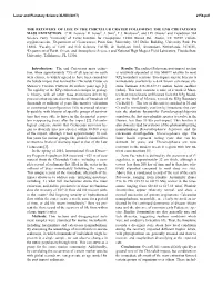 THE RECOVERY of LIFE in the CHICXULUB CRATER FOLLOWING the END CRETACEOUS MASS EXTINCTION. C.M. Lowery1 H. Jones2, J. Smit3, T.J