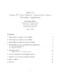 Vector Bundles. Characteristic Classes. Cobordism. Applications
