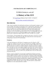 A History of the GUI