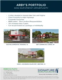 Arby's Portfolio