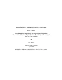 Beyond the Author: Collaborative Authorship in Video Games