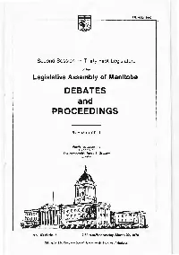DEBATES and PROCEEDINGS
