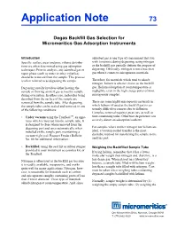 Degas Backfill Gas Selection for Micromeritics Gas Adsorption Instruments