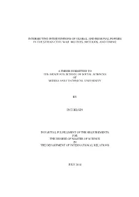 Motives, Methods, and Timing a Thesis Submitte