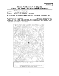 PLANNING APPLICATIONS Submitted By: DIRECTOR of COMMUNITY SERVICES