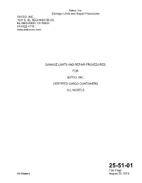Satco Containers 25-51-01 – Damage Limits and Repair Procedures