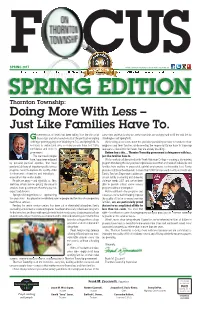 SPRING 2017 Follow Thornton Township’S Social Media Accounts On: SPRING333 E