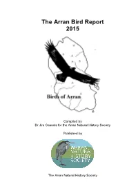 The Arran Bird Report 2015
