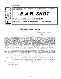 B.A.R. SHOT Commander: Bob Cairns (330) 455-9722 B.A.R