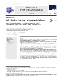Biofeedback in Dysphonia – Progress and Challenges
