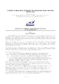 Current Guidelines and Regulations for Whale