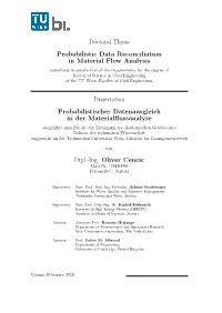 Doctoral Thesis Probabilistic Data Reconciliation in Material Flow