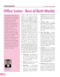 Office Suites - Best of Both Worlds Collaborate on Documents