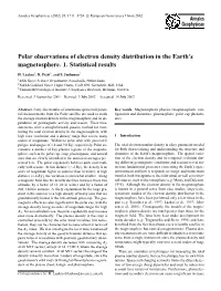 Polar Observations of Electron Density Distribution in the Earth's