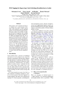 POS Tagging for Improving Code-Switching Identification In