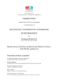 Projectional Editing of Software Product Lines—The Peopl Approach
