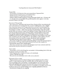 Teaching Materials Associated with Module 1 Taung Child
