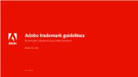 The Guidelines for Third Parties Who Use Adobe's Trademarks