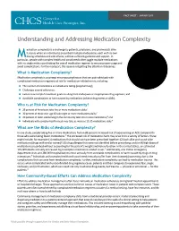 Understanding and Addressing Medication Complexity