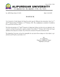 Alipurduar University P.O