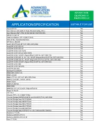 Application/Specification