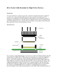 BGA Socket with Heatsink for High Power Devices